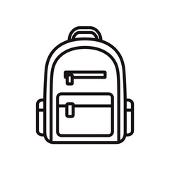 Outline of a student backpack.

