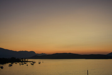 sunset on the sea, Poros, Greece
