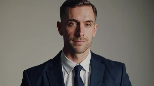 Homme en costume cravate s&eacute;rieux