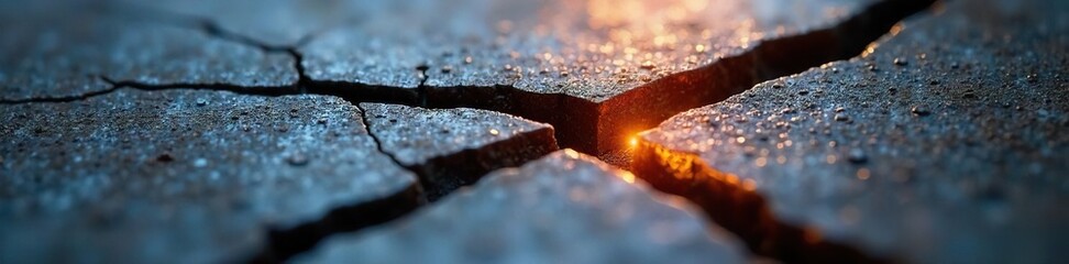 Close-up of a cracked metal component exhibiting a clear stress concentration point, highlighting the localized deformation and potential failure zone , technology, ductile