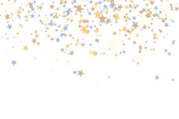 Color stars confetti background. Splash effect banner. Vector abstract illustration with blurred drops of rain for wallpaper, wrapping paper, backdrop, poster, card etc.