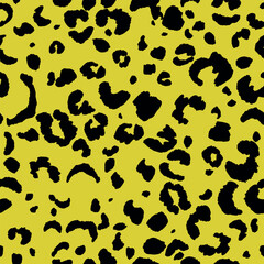 Abstract modern leopard seamless pattern. Animals trendy background. Color decorative vector stock illustration for print, card, postcard, fabric, textile. Modern ornament of stylized skin.