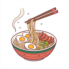vector illustration of a bowl with food