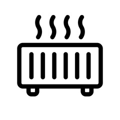 Heater icon for apartment and hotel amenity