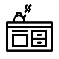 Kitchenette Small Kitchen Icon for Vacation and Home Amenities