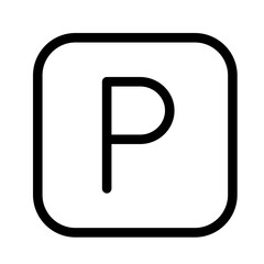 Parking Lot Icon – Vector Symbol for Hotel Amenity