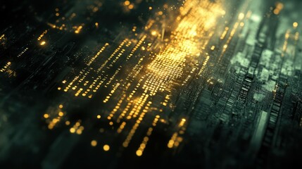 Digital Data Stream: A Glowing Abstract of Binary Code