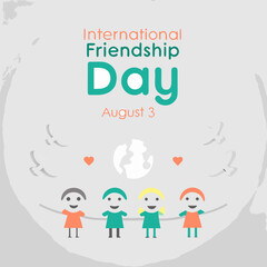 Creative International Friendship Day Poster Vector Illustration | Colorful Design Celebrating Global Unity, Love, and Togetherness