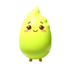 Adorable lime character happy design cute illustration perfect for kids projects
