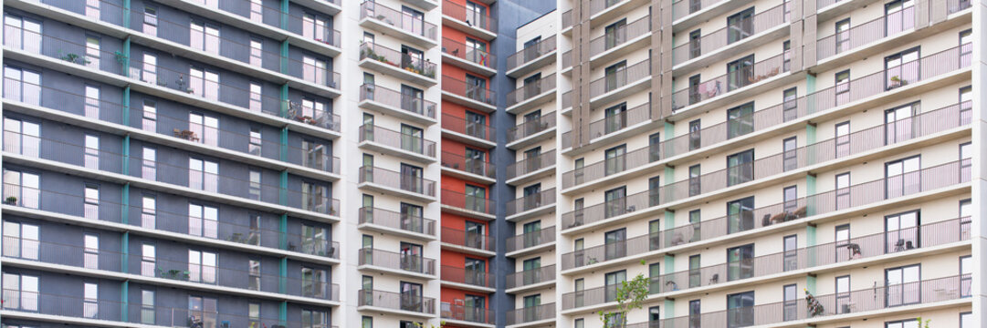 Modern high rise flats at Glasgow Harbour