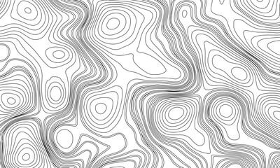 Abstract design of topographic contour lines on a clean white background, Designed in vector style, perfect for use in geographic.
