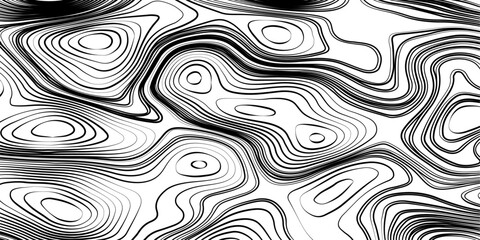 Abstract design of topographic contour lines on a clean white background, Designed in vector style, perfect for use in geographic.