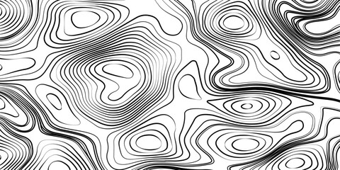 Abstract design of topographic contour lines on a clean white background, Designed in vector style, perfect for use in geographic.