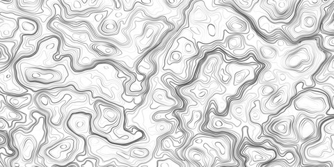 Abstract design of topographic contour lines on a clean white background, Designed in vector style, perfect for use in geographic.