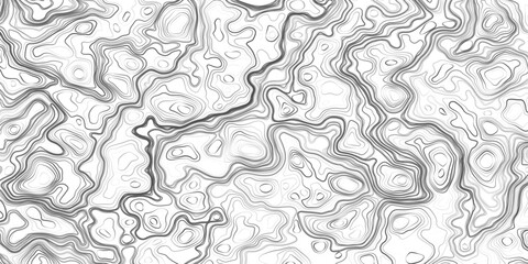 Abstract design of topographic contour lines on a clean white background, Designed in vector style, perfect for use in geographic.