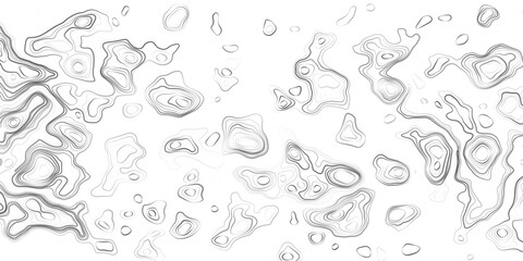 Abstract design of topographic contour lines on a clean white background, Designed in vector style, perfect for use in geographic.