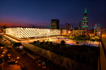 A view of Riyadh city at dusk © abul lais