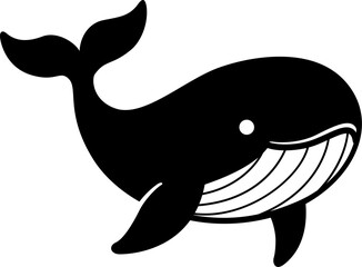 シンプルなクジラのアイコン（Simple whale icon）
