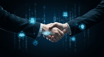 Handshake technology business partnership