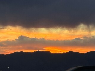 sunset in the mountains