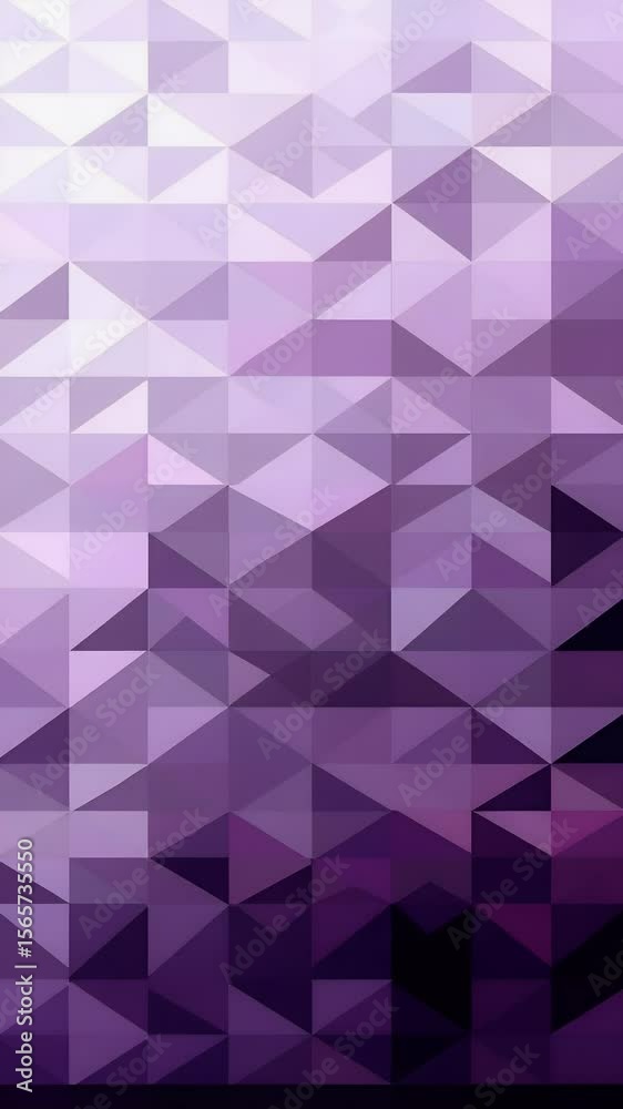 Poster abstract geometric background with a gradient of purple hues created using triangular shapes forming