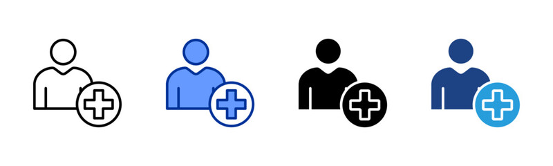 Fototapeta premium Follow Button icon sheet multiple style collection