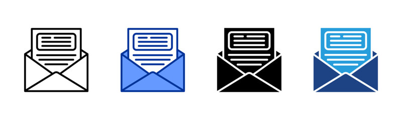 Email Newsletter  icon sheet multiple style collection