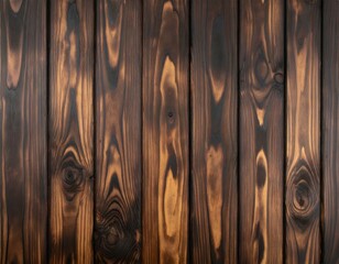 Dark burnt wood panel texture background with natural grain.