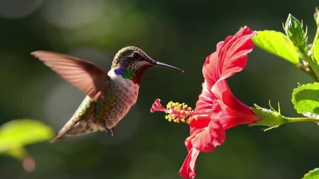 hummingbird in flight