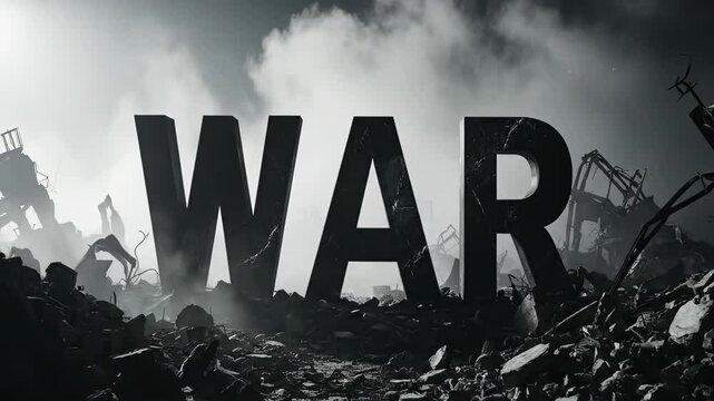 Word war in 3D letters perfect for design project, website headers, social media posts, presentations, educational materials, and promotional materials.