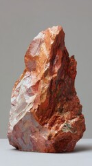 Vibrant Rock and Mineral Sculpture: Abstract Geological Texture in Earthy Tones