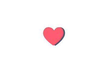 Show a Red Heart with shadow and add Concept of emotion