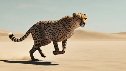 Cheetah Speed: Capturing the Grace and Power of a Cheetah Running in the Desert