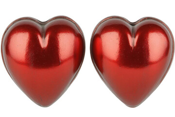 Shiny Red Hearts Reflect Light, Symbolize Romance with Affection Theme.