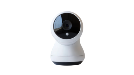 AI-powered security camera with face recognition,Transparent background, PNG file