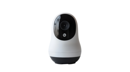 AI-powered security camera with face recognition,Transparent background, PNG file
