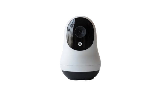 AI-powered security camera with face recognition,Transparent background, PNG file