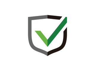 creative strong protection tick symbol, secure with approve vector, isolated on transparent background