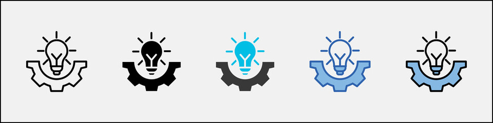 Knowledge Base Icon Pack Multistyle Illustration