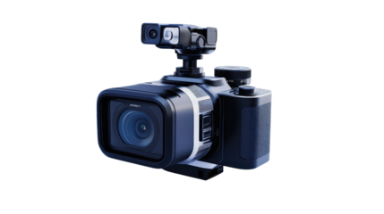 8K action camera with stabilization,Transparent background, PNG file