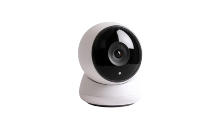 360-degree smart security camera,Transparent background, PNG file