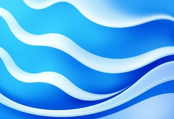 Abstract blue and white wave pattern, ideal for business banners, curve, water