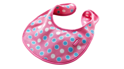 Baby bib with Velcro fastener Transparent background, PNG file