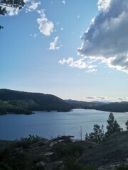 clouds over the lake