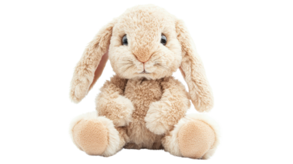 Baby soft toy rabbit Transparent background, PNG file
