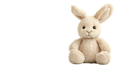Fototapeta premium Baby soft toy rabbit Transparent background, PNG file
