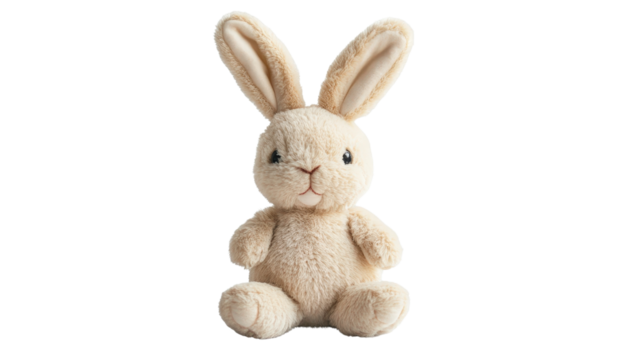 Baby soft toy rabbit Transparent background, PNG file