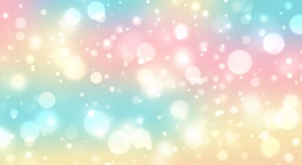Obraz premium Pastel Bokeh Lights: Dreamy Abstract Background with Soft Glow and Sparkling Circles