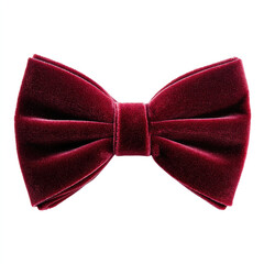 Elegant burgundy velvet bow tie on a white background, ideal for formal attire and accessories