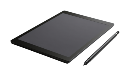 Digital drawing tablet for design classes, Transparent background, PNG file